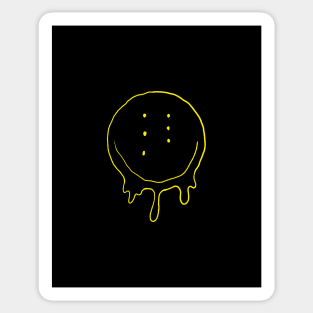 Drippy Six-Eyed Smiley Face, Medium Sticker